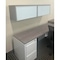 We'Re It Ultra-Premium 35.5 in  Wall Mounted Storage Hutch, Single Frosted Glass Flip Up Door, Gray Oak UPHW36FG - alternate 4